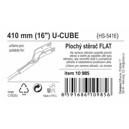 Stierač FLAT BULK (U-CUBE) 16'/410mm