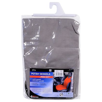 Poťah sedadla TRIKO SOFT predný 1ks šedý