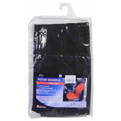 Poťah sedadla TRIKO SOFT predný 1ks čierny