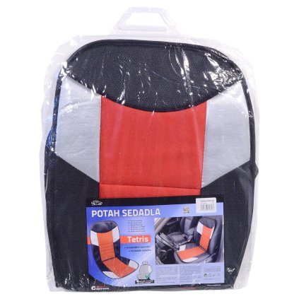 Poťah sedadla TETRIS čierno-červený