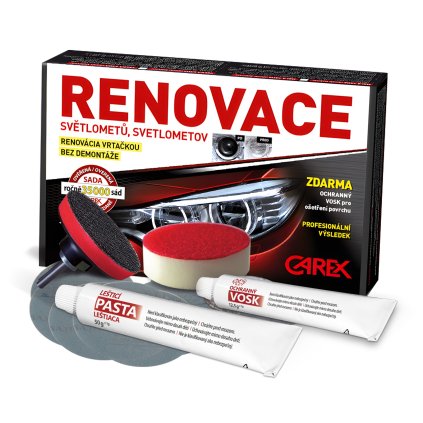 CAREX - sada na RENOVÁCIU plastových svetlometov