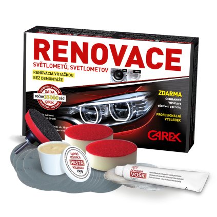 CAREX - sada na RENOVÁCIU plastových svetlometov (VEĽKÁ)