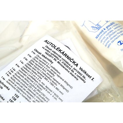 Náplň do autolekárničiek CZ veľ I. 206/2018 zb.