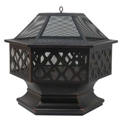 Ohnisko HEXAGON copper patina s poklopom