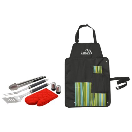 Grilovacie náradie sada 7ks + zástera