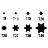 TORX súprava 8ks T9-T40
