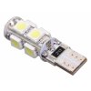 Žiarovka 9 SMD LED 12V T10 s rezistorom CAN-BUS ready biela
