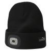 Čiapka BLACK s LED svietidlom USB nabíjanie