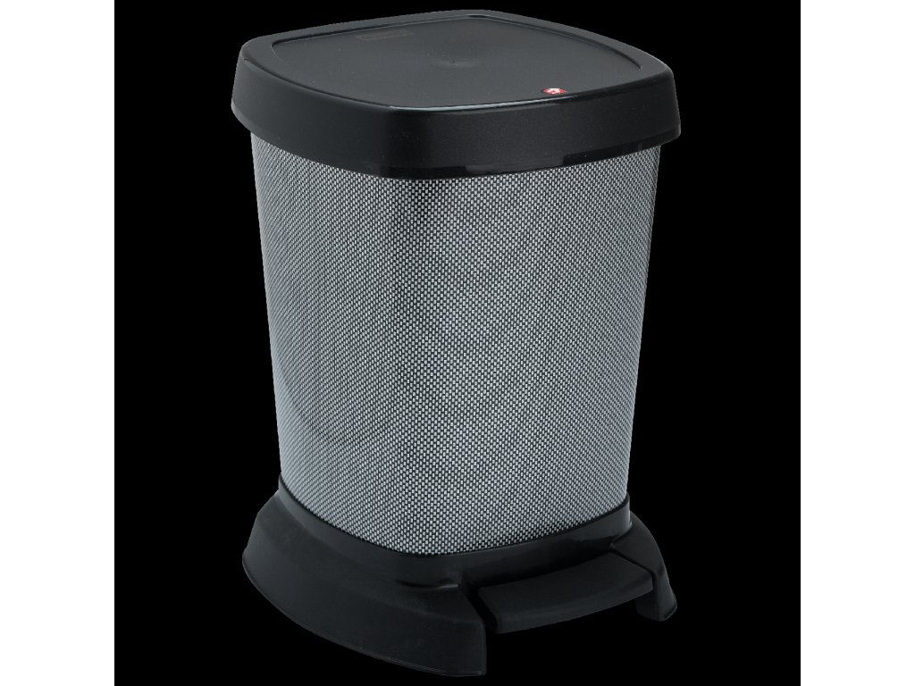 Pedálový odpadkový koš 6L PASO Barva: černý/ IML uhlík