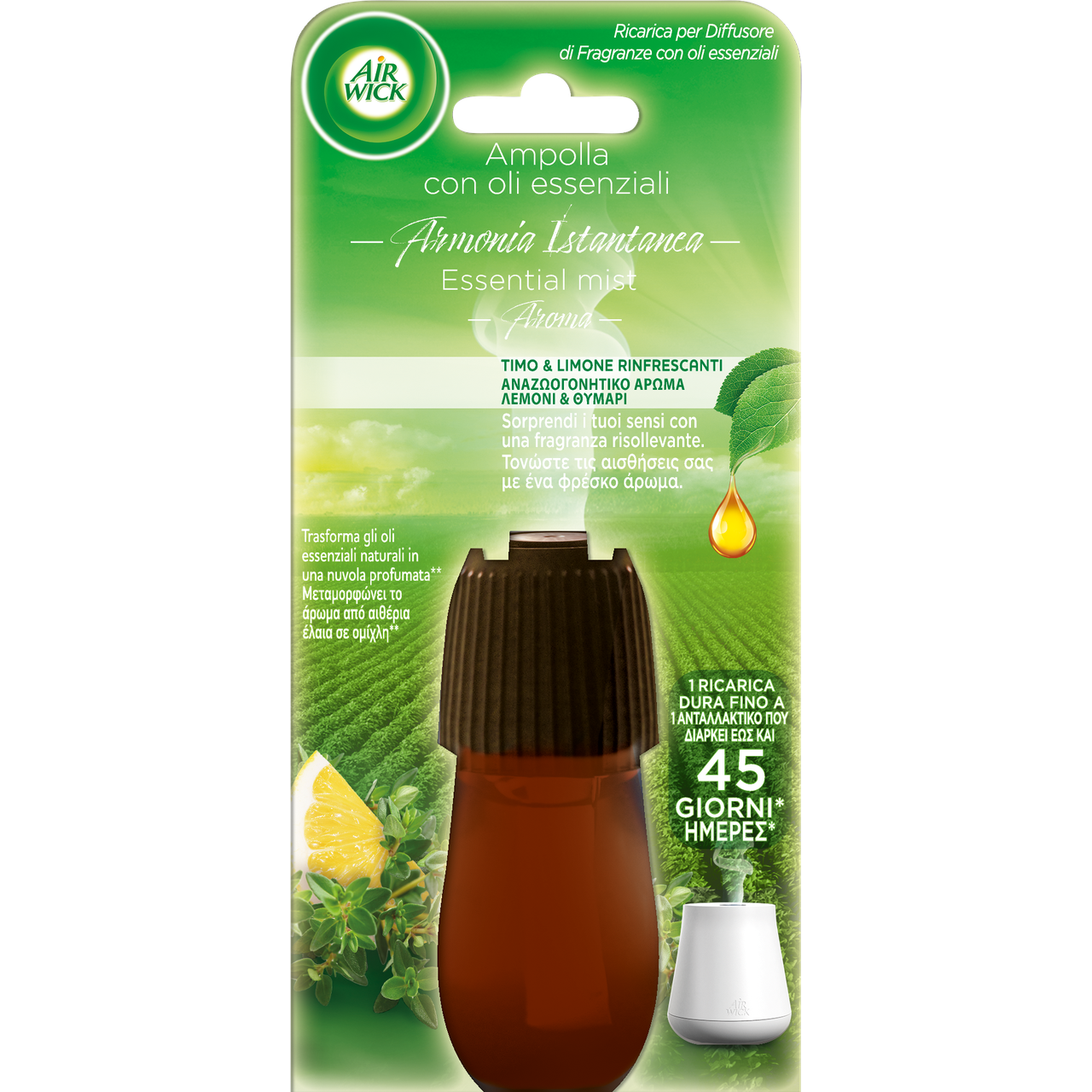 Fotografie AIR WICK essential mist Náhradní náplň Timo & Limone 20ml