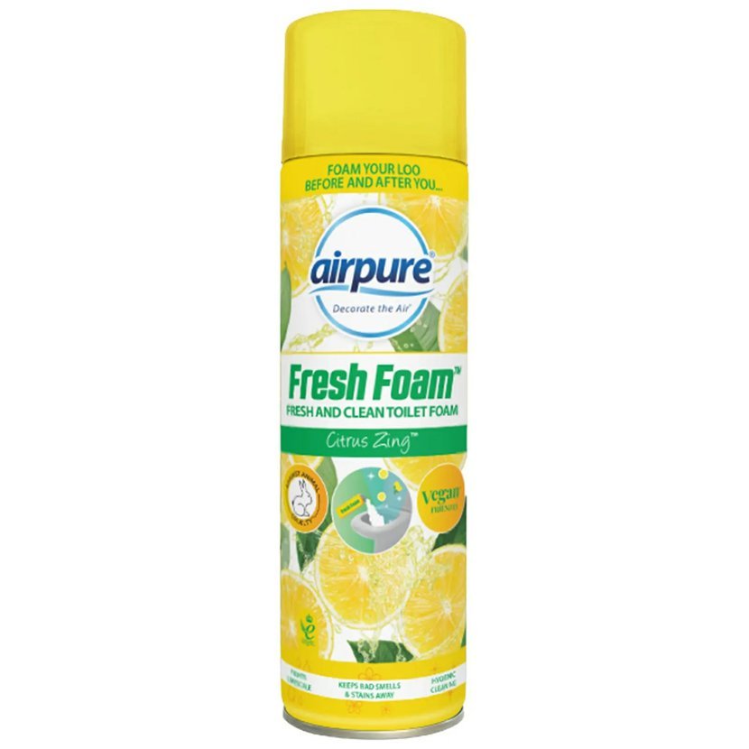 Fotografie AIRPURE Čistící pěna na toalety s vůní Citrus Zing 500 ml