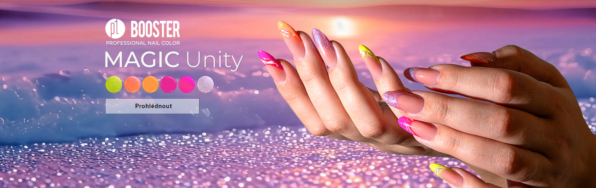 Magic Unity barevná kolekce  BOOSTER Color Gel laky bez pilování, léto 2026