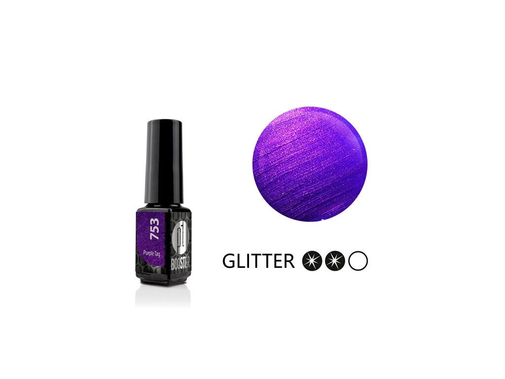 Platinum LED-tech BOOSTER COLOR – Purple Tag (753), 3,5ml - Gel-lak BEZ PILOVÁNÍ