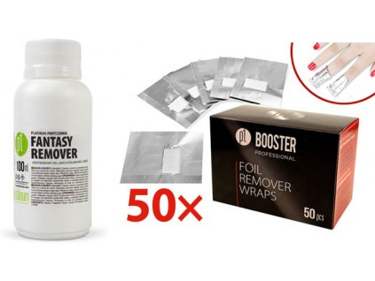 Sada Professional Remover - Fantasy remover, 100ml a Foil Remover Wraps, 50ks