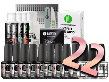 SADA LED-tech BOOSTER SOFT GEL s příslušenstvím, 22 ks