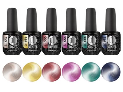 Sada LED-tech BOOSTER Color 6x15ml - Cat Eye Ceramic (652,656,660,664,668,672)