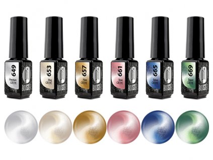 Sada LED-tech BOOSTER Color 6x3,5ml - Cat Eye Ceramic (649,653,657,661,665,669)