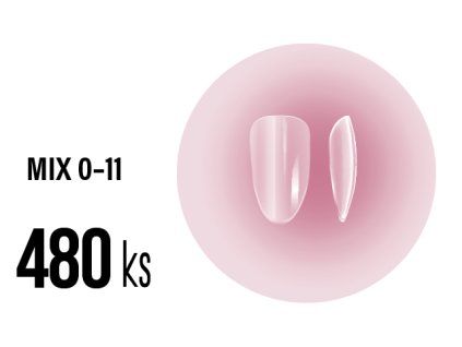 Platinum Soft Gel Tips - Extra Short Almond 480ks
