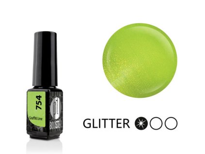 Platinum LED-tech BOOSTER COLOR – Graffiti Lime (754), 3,5ml - Gel-lak BEZ PILOVÁNÍ