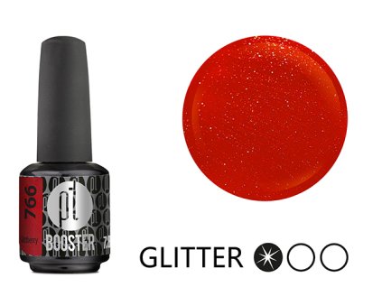 Platinum LED-tech BOOSTER COLOR - Glittberry (766), 7,8ml - Gel-lak BEZ PILOVÁNÍ