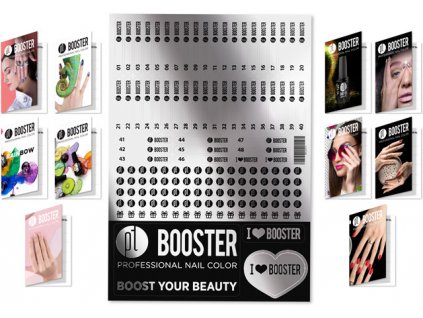 BOOSTER Color Chart Stickers (01-48) + 10ks BOOSTER Loyalty Cards