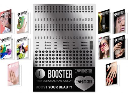 BOOSTER Color Chart Stickers (145-192) + 10ks BOOSTER Loyalty Cards