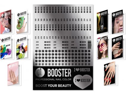 BOOSTER Color Chart Stickers (193-240) + 10ks BOOSTER Loyalty Cards