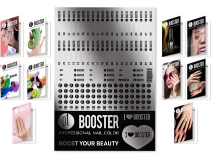 BOOSTER Color Chart Stickers (49-96) + 10ks BOOSTER Loyalty Cards