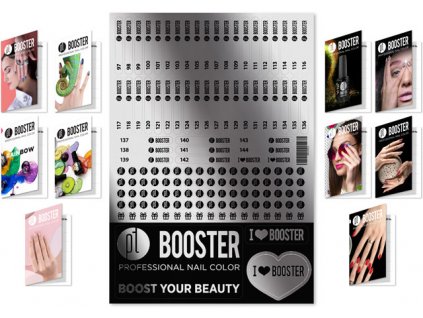 BOOSTER Color Chart Stickers (97-144) + 10ks BOOSTER Loyalty Cards