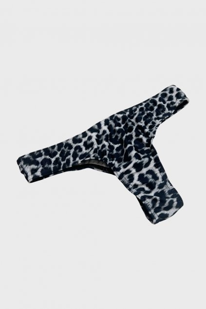Spodní díl plavek tanga Lylah leopard šedé