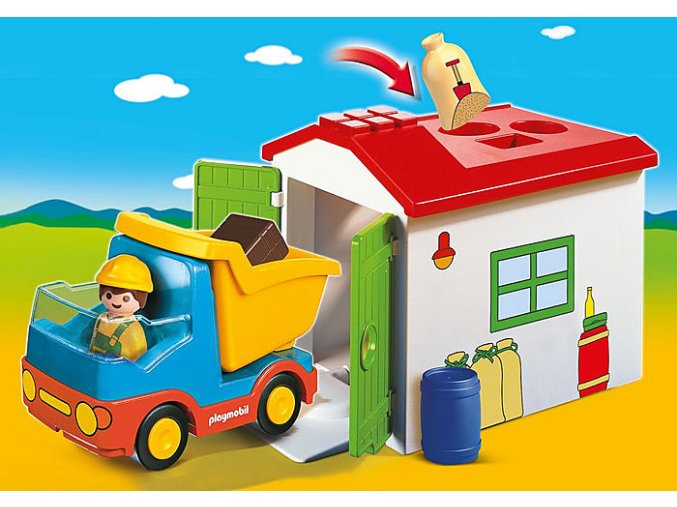 Vyklápěcí auto s garáží (1.2.3) PLAYMOBIL 70184