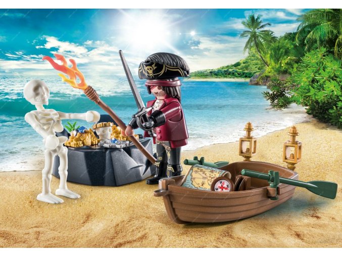 Pirát s veslicí a pokladem PLAYMOBIL 71254