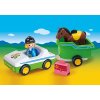 Auto s přívěsem pro koně (1.2.3) PLAYMOBIL 70181