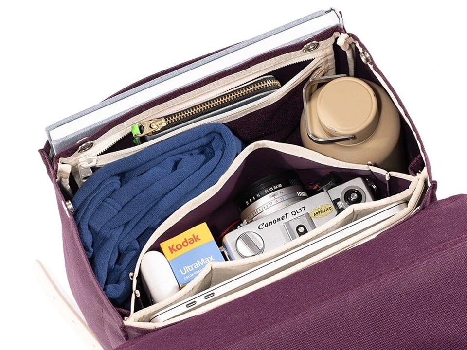 Backpack with contents