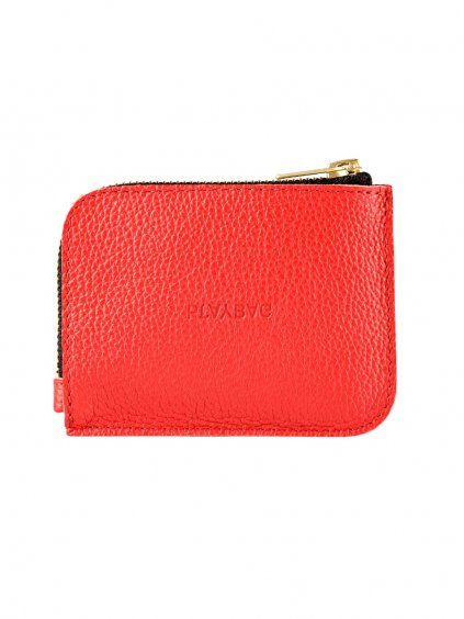 Červená kožená peněženka SONK Red, přední pohled