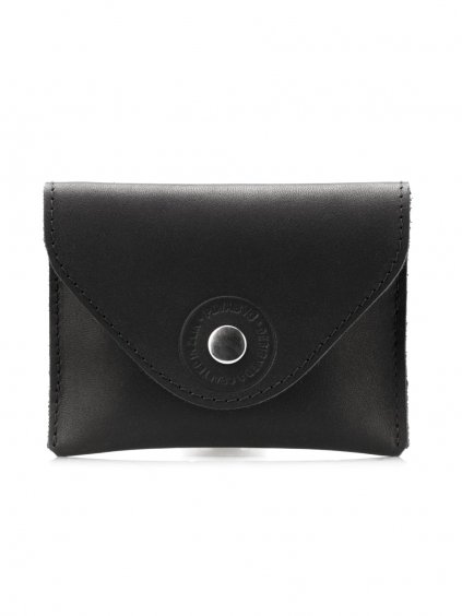 Černá kožená peněženka COIN Black, přední pohled