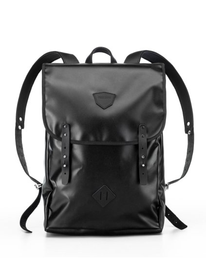 Černý městský batoh VOLTA MAXI Black, přední pohled