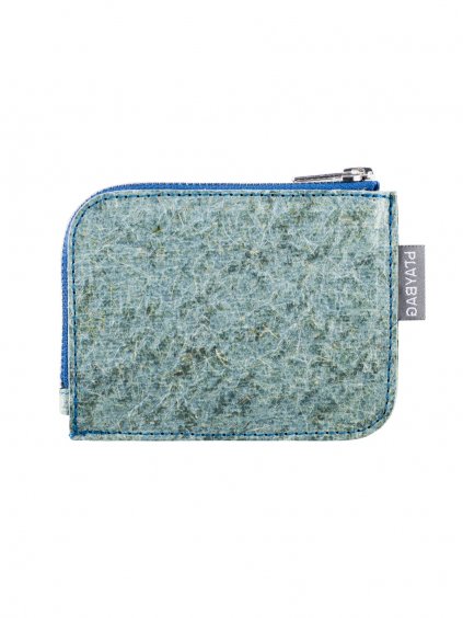 Veganská modrá kožená peněženka SONK Malai Indigo, přední pohled