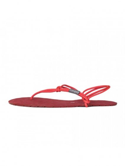 Červené barefoot sandály SANDAAL Red, boční pohled