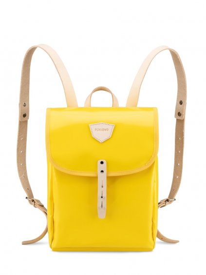 Žlutý městský batoh VOLTA MINI Yellow, přední pohled