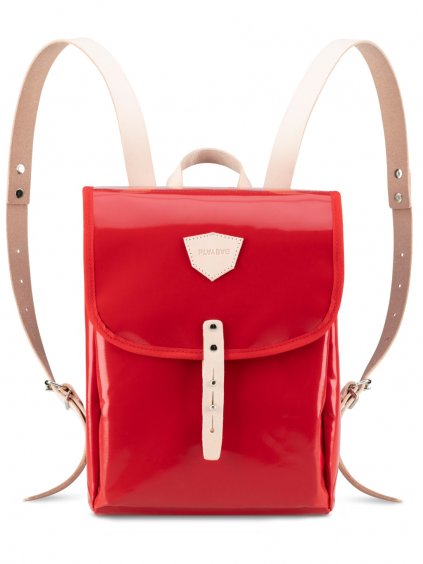 Červený městský batoh VOLTA MINI Red, přední pohled