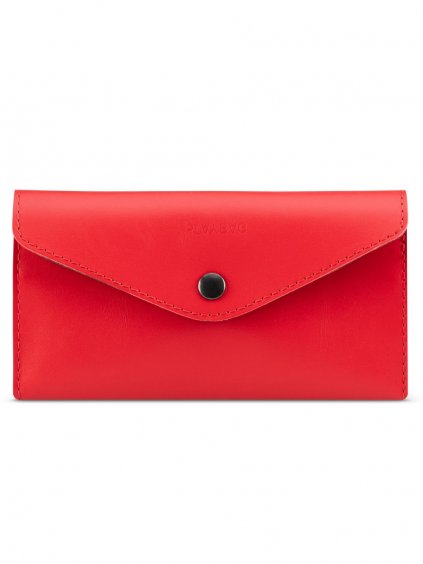 Červená kožená peněženka SISTER Red, přední pohled