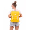 Žlutý městský batoh VOLTA Yellow, modelka 1