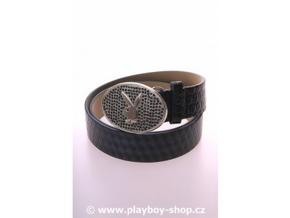 Modrý pásek se sponou s modrými kamínky