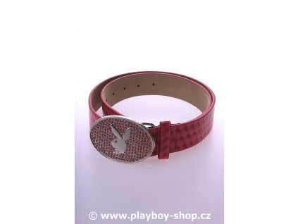 Růžový pásek se sponou s růžovými kamínky