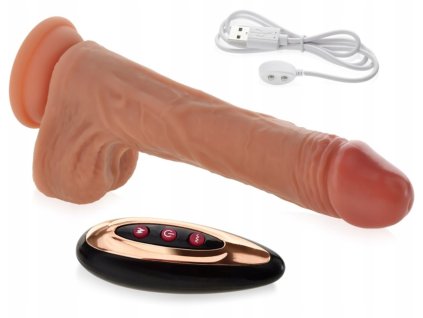 Vibrační dildo s funkcí ohřevu a bezdrátovým dálkovým ovladačem