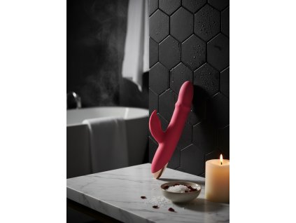 Luxusní vibrátor 3v1 s funkcí tepu a roztažení pro intenzivní prožitek