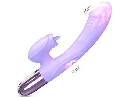 Výkonný vibrátor na bod G s funkcí zahřívání a jazýčkovou stimulací