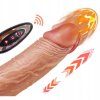 Realistické dildo s vibracemi, ohřevem a ovládáním na dálku