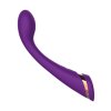 Fialový G-spot vibrátor s ergonomickým tvarem pro stimulaci bodu G na bílém pozadí